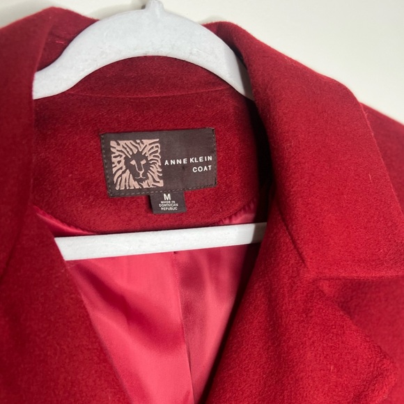 Red Anne Klein Coat - Picture 6 of 8